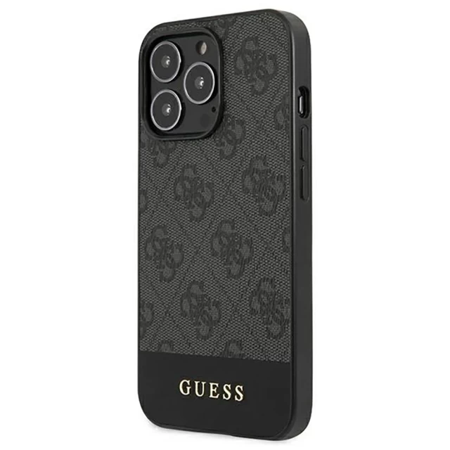 Чохол Guess Stripe Collection для iPhone 13 Pro Grey (GUHCP13LG4GLGR)