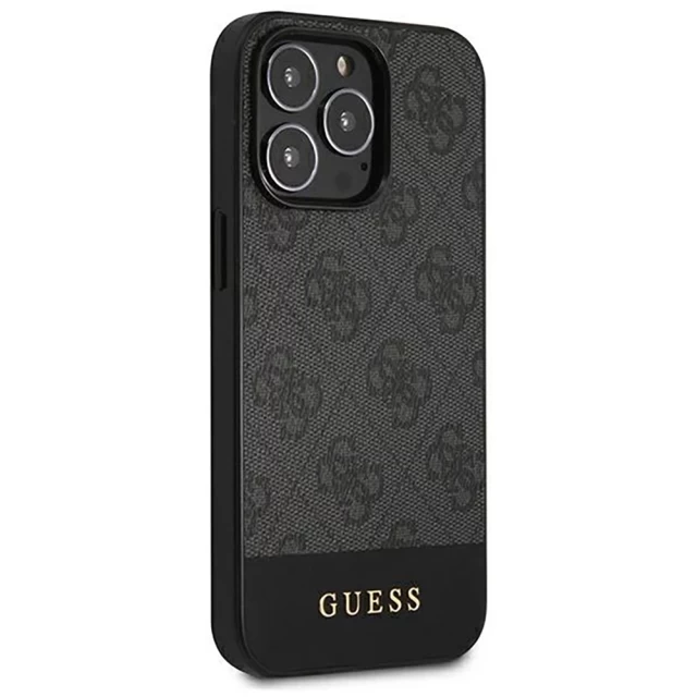 Чехол Guess Stripe Collection для iPhone 13 Pro Grey (GUHCP13LG4GLGR)