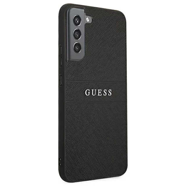 Чехол Guess Saffiano Stripe для Samsung Galaxy S22 Black (GUHCS22SPSASBBK)