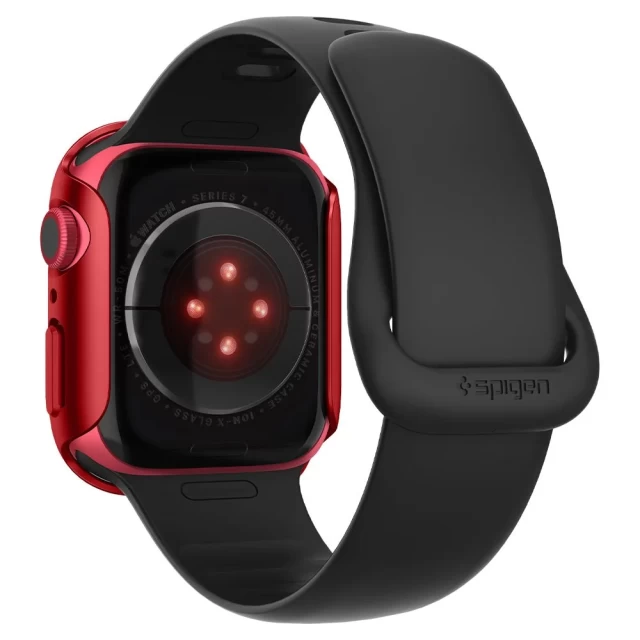Чохол Spigen для Apple Watch 7 45 mm Thin Fit Metallic Red (ACS04177)