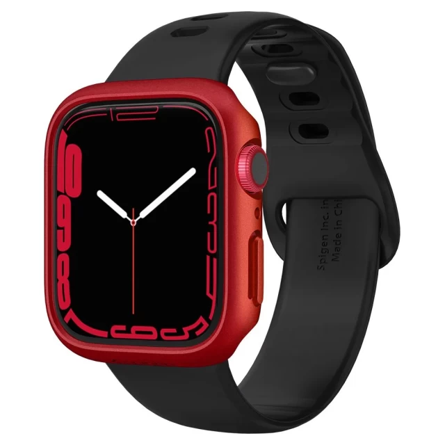 Чехол Spigen для Apple Watch 7 45 mm Thin Fit Metallic Red (ACS04177)