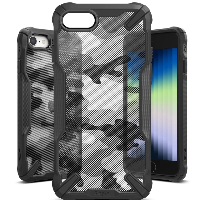 Чохол Ringke Fusion X Design Camo для iPhone 7 | 8 | SE 2020 | 2022 Black (FX612E73)