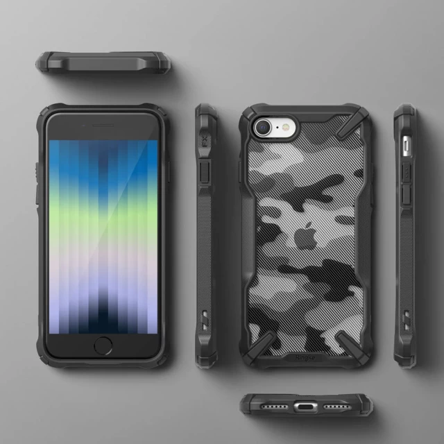 Чохол Ringke Fusion X Design Camo для iPhone 7 | 8 | SE 2020 | 2022 Black (FX612E73)