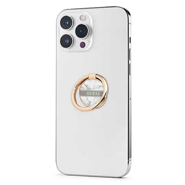 Кольцо-держатель для смартфона Guess Marble для White (GURSHCHMAG)