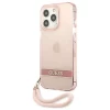 Чохол Guess Translucent Strap для iPhone 13 Pro Pink (GUHCP13LHTSGSP)