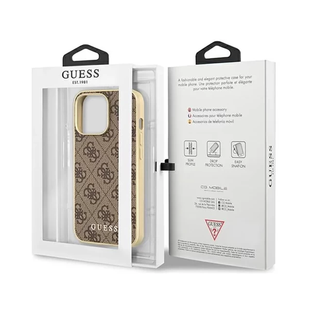 Чехол Guess 4G Collection для iPhone 13 Pro Max Brown with MagSafe Brown (GUHMP13XG4GB)