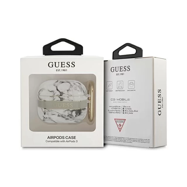 Чохол Guess Marble для AirPods 3 Grey (GUA3HCHMAG)