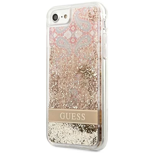 Чехол Guess Paisley Liquid Glitter для iPhone SE 2020/8/7 Gold (GUHCI8LFLSD)