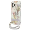 Чехол Guess Flower Strap для iPhone 13 Pro Purple (GUHCP13LHFLSU)