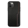 Чохол Mercedes для iPhone 12 | 12 Pro Leather&Carbon Red Stitching Black (AMHCP12MDEBK)