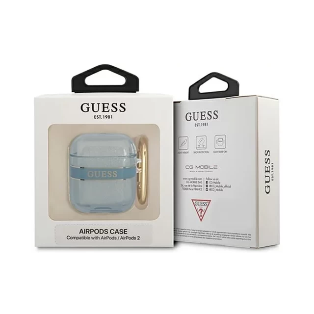 Чохол Guess Strap Collection для AirPods 2/1 Blue (GUA2HHTSB)