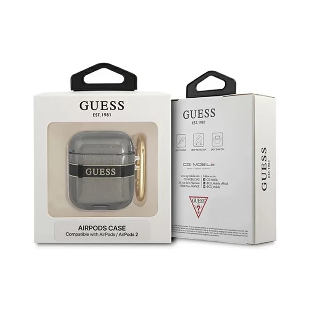 Чохол Guess Strap Collection для AirPods 2/1 Black (GUA2HHTSK)