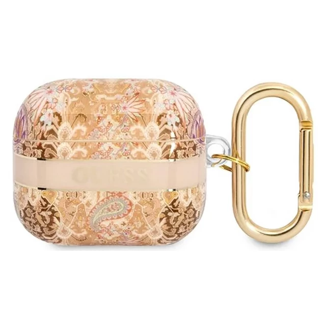 Чехол Guess Paisley Strap Collection для AirPods 3 Gold (GUA3HHFLD)