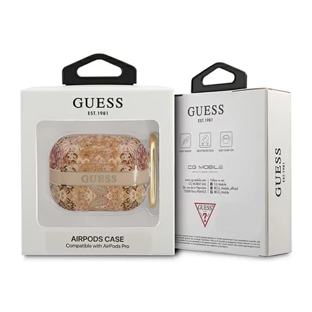 Чехол Guess Paisley Strap Collection для AirPods Pro Gold (GUAPHHFLD)