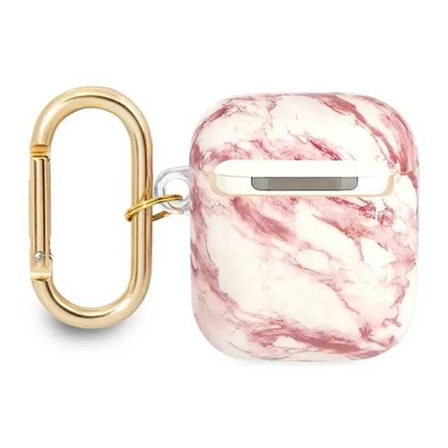 Чохол Guess Marble для AirPods 2/1 Pink (GUA2HCHMAP)