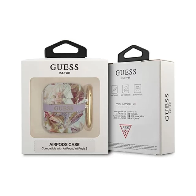 Чехол Guess Strap Collection для AirPods 2/1 Violet (GUA2HHFLU)