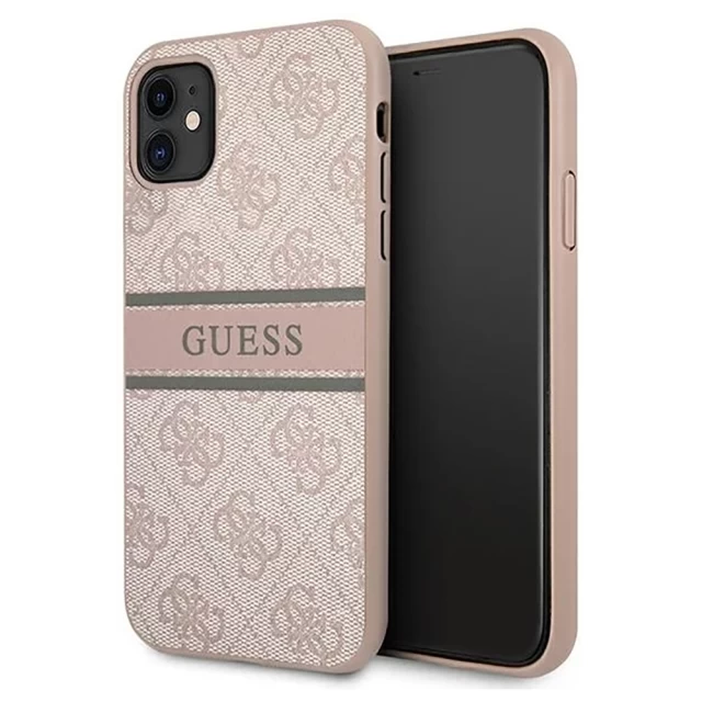 Чохол Guess 4G Stripe для iPhone 11 Pink (GUHCN614GDPI)