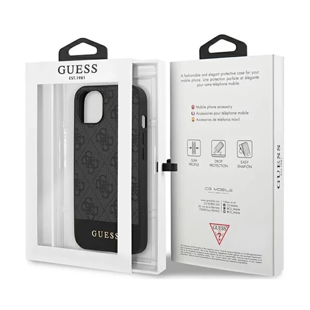 Чохол Guess Stripe Collection для iPhone 13 Grey (GUHCP13MG4GLGR)