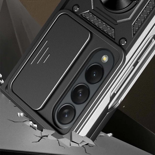 Чехол HRT Hybrid Armor Camshield для Samsung Galaxy Fold4 (F936) Black (9145576268247)