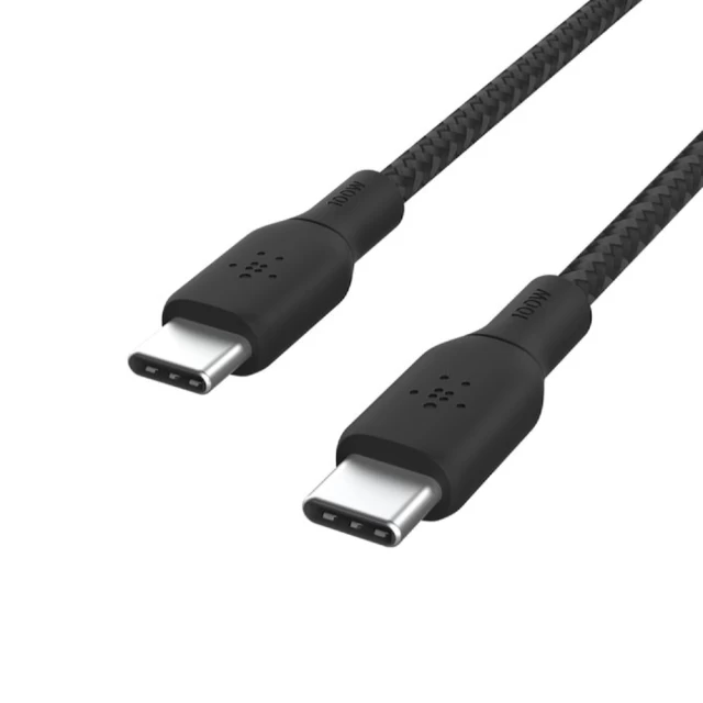 Кабель Belkin Braided USB-С to USB-С 3m 100W Black (CAB014BT3MBK)