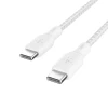 Кабель Belkin Braided USB-С to USB-С 3m 100W White (CAB014BT3MWH)