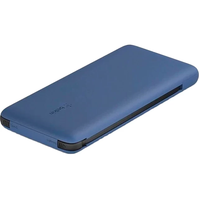 Портативное зарядное устройство Belkin 10000mAh 23W Blue with USB-C/Lightning Cable (BPB006BTBLU)
