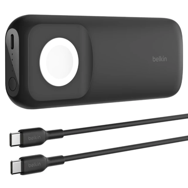 Портативний зарядний пристрій Belkin для Apple Watch 10000mAh 20W Black with USB-C to USB-C Cable (BPD005BTBK)