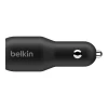 Автомобільний зарядний пристрій Belkin 2хUSB-C PD 36W Black (CCB002BTBK)