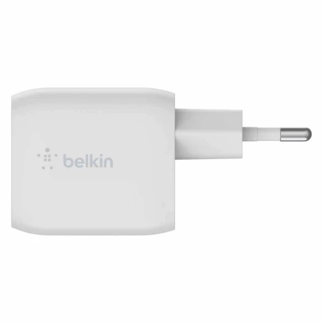 Мережевий зарядний пристрій Belkin PD 45W 2xUSB-C White (WCH011VFWH)