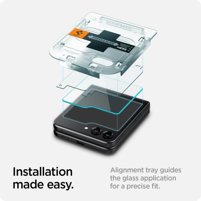 Защитное стекло Spigen Glas.Tr ”EZ Fit” для Samsung Samsung Galaxy Flip5 (F731) Clear (AGL06525)