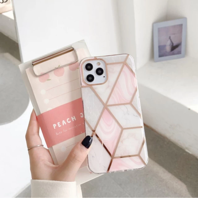 Чохол Tech-Protect Marble ”2” для iPhone 12 Mini Pink (0795787714225)