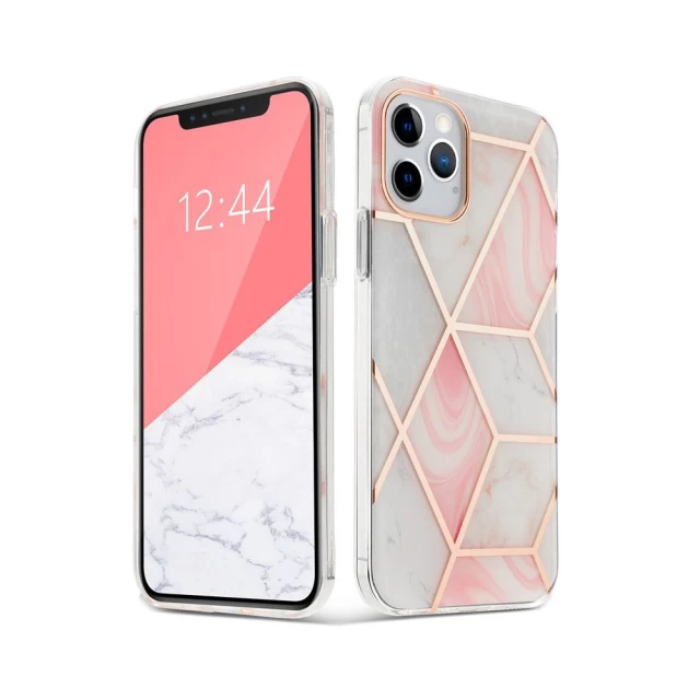 Чехол Tech-Protect Marble ”2” для iPhone 12 Mini Pink (0795787714225)