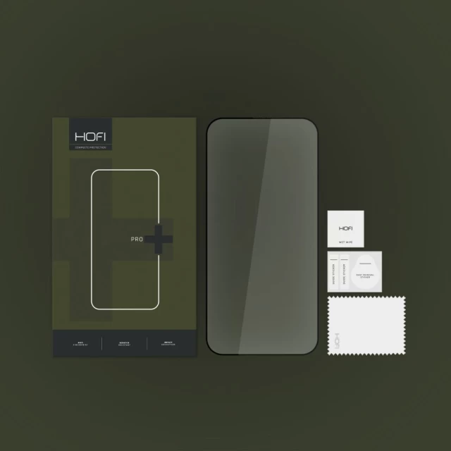 Защитное стекло Hofi Glass Pro+ для iPhone 15 Pro Black (9319456604764)