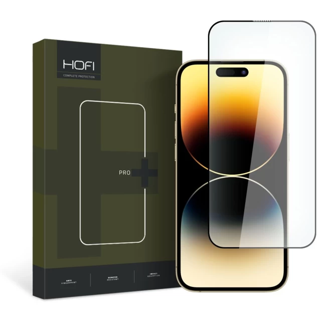 Защитное стекло Hofi Glass Pro+ для iPhone 15 Pro Black (9319456604764)