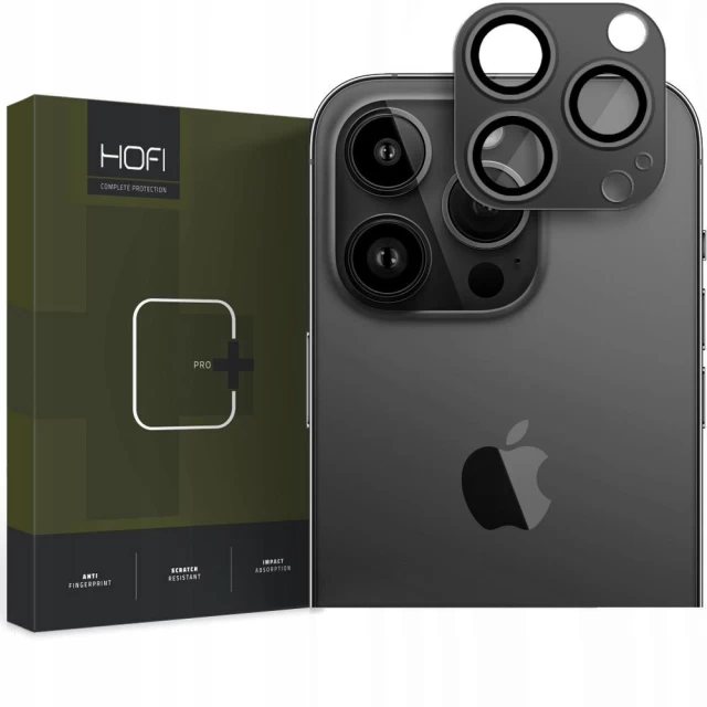 Защитное стекло Hofi для камеры iPhone 15 Pro | 15 Pro Max Fullcam Pro+ Black (9319456604542)