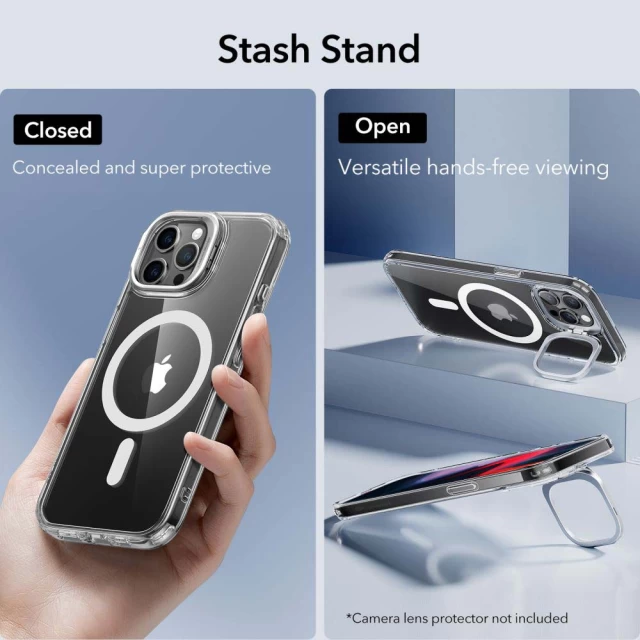 Чехол ESR Classic Kickstand Halolock для iPhone 15 Pro Max Clear with MagSafe (4894240176566)