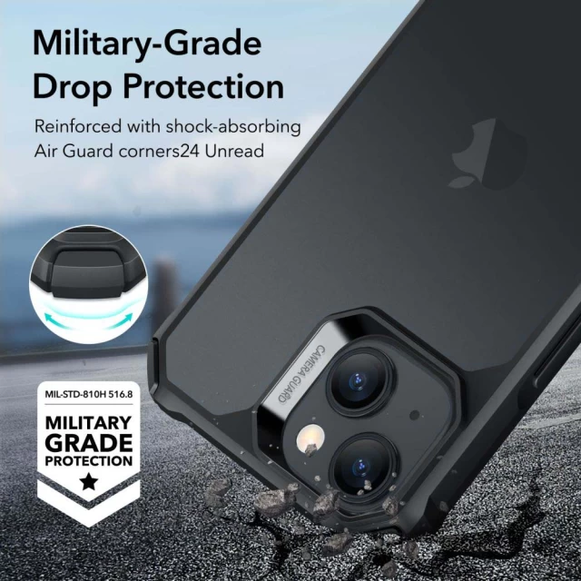 Чехол ESR Air Armor для iPhone 15 Frosted Black (4894240178133)