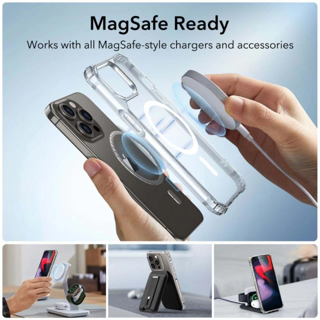 Чехол ESR Air Armor Halolock для iPhone 15 Pro Clear with MagSafe (4894240178218)