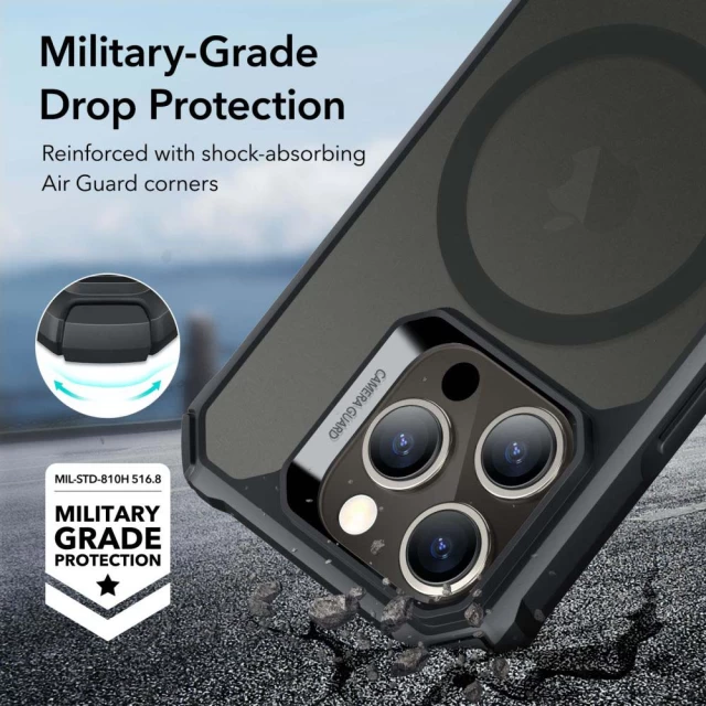 Чехол ESR Air Armor Halolock для iPhone 15 Pro Max Frosted Black with MagSafe (4894240178256)