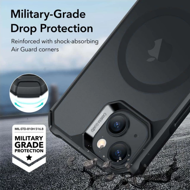 Чохол ESR Air Armor Halolock для iPhone 15 Plus Frosted Black with MagSafe (4894240173695)