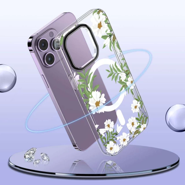 Чохол Tech-Protect Magmood для iPhone 14 Spring Daisy with MagSafe (9319456605150)