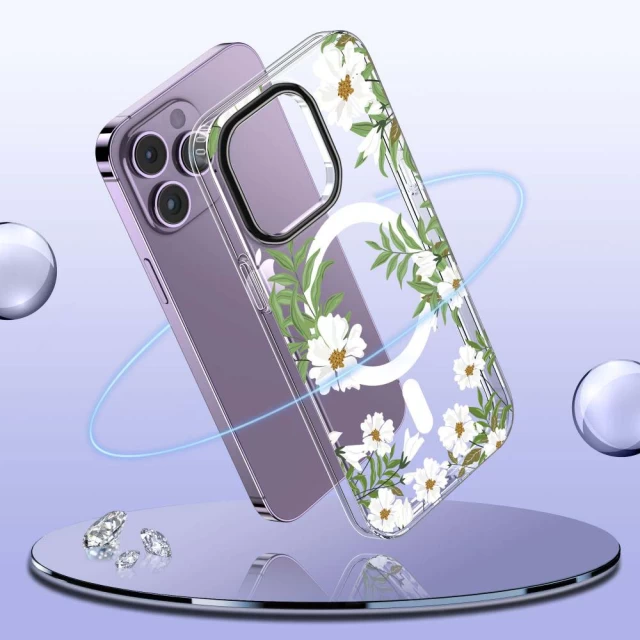 Чохол Tech-Protect Magmood для iPhone 12 | 12 Pro Spring Daisy with MagSafe (9319456605174)