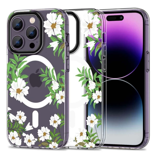 Чехол Tech-Protect Magmood для iPhone 14 Pro Spring Daisy with MagSafe (9319456605228)