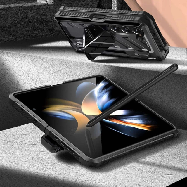 Чехол и защитное стекло Supcase Unicorn Beetle Pro Pen для Samsung Galaxy Fold5 (F946) Black (843439137745)