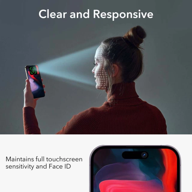 Защитное стекло ESR Tempered Glass для iPhone 15 Pro Privacy (4894240174487)