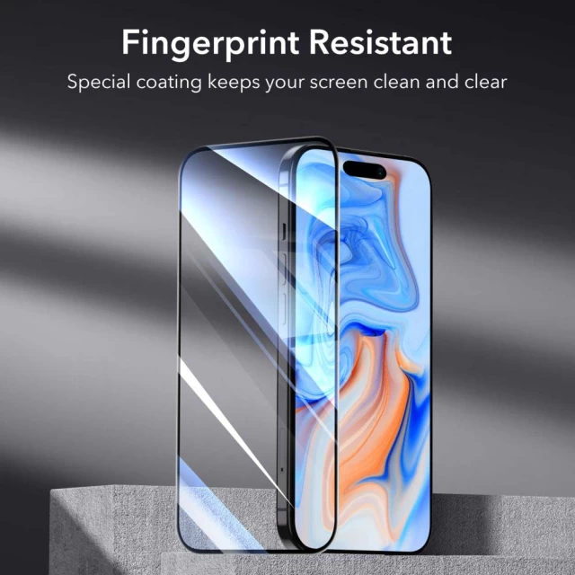 Захисне скло ESR Tempered Glass для iPhone 15 Plus Black (2 Pack) (4894240174289)