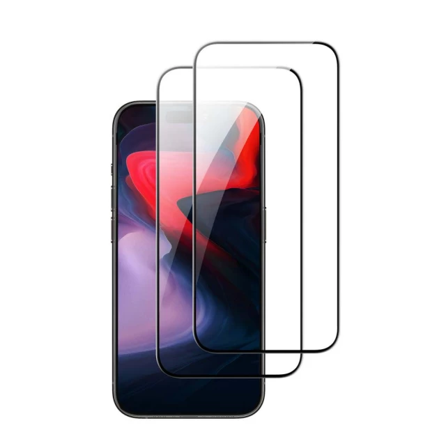 Захисне скло ESR Tempered Glass для iPhone 15 Pro Black (2 Pack) (4894240174241)