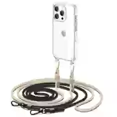 Чехол Tech-Protect Flexair Chain для iPhone 15 Pro Clear with Black Beige Twine with MagSafe (9490713936856)