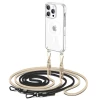 Чохол Tech-Protect Flexair Chain для iPhone 15 Pro Max Clear with Black Beige Twine with MagSafe (9319456603873)