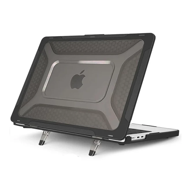Чохол Upex Cyber Hexagon для MacBook Pro 14 M1/M2 2021 | 2022 | 2023 Black/Black (UP2390)